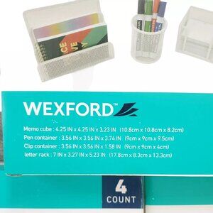 Wexford Desk Organizer Set 4 Count for Office, School, or Home NEW